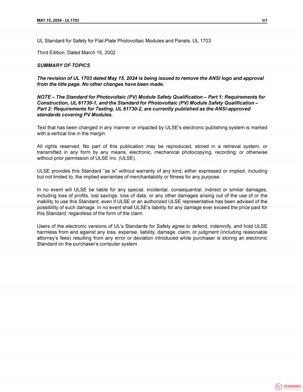 UL 1703 PDF